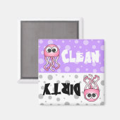 Niedliche Qualle sauber / Geschirrspülmaschine Mag Magnet (Vorderseite/Rückseite)