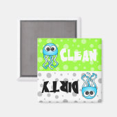 Niedliche Qualle sauber / Geschirrspülmaschine Mag Magnet (Vorderseite/Rückseite)