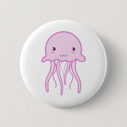 Niedliche Quallen Button (Vorderseite)