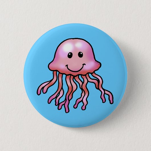 Niedliche Quallen Button (Vorderseite)