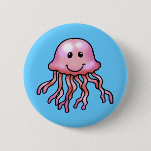 Niedliche Quallen Button