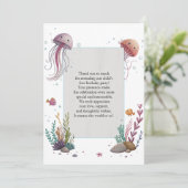 Niedliche Quallen Dankeskarte (Stehend Vorderseite)