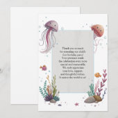 Niedliche Quallen Dankeskarte (Vorne/Hinten)