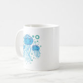 Niedliche Quallen Kaffeetasse (Vorderseite Links)