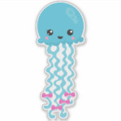 Niedliche Quallen, kleine Quallen, Blaue Quallen Aufkleber (Vorderseite)