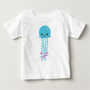 Niedliche Quallen, kleine Quallen, Blaue Quallen Baby T-shirt