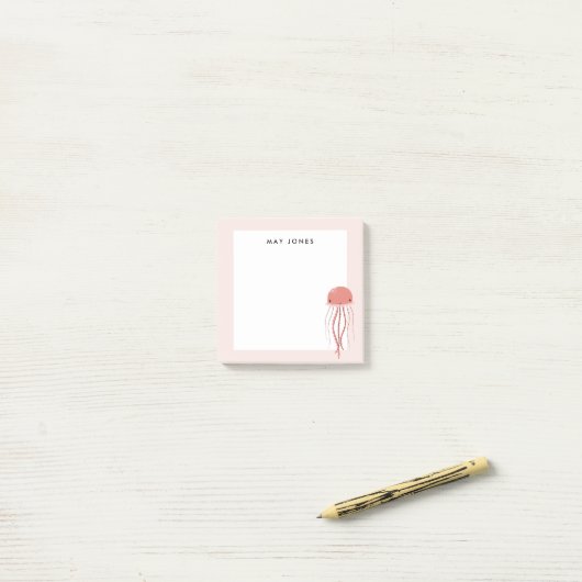Niedliche Quallen Post-it Klebezettel (Auf Schreibtisch)