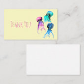 Niedliche Quallen-Trio Aquarellkunst Mitteilungskarte (Vorne/Hinten)