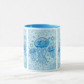 Niedliche Quallen- und Blasen-Tasse Tasse (Zentrum)