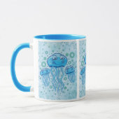 Niedliche Quallen- und Blasen-Tasse Tasse (Links)