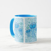 Niedliche Quallen- und Blasen-Tasse Tasse (Vorderseite Links)