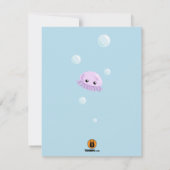 Niedliche Quallen zum Geburtstag Einladung (Rückseite)