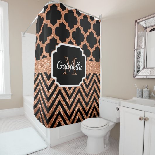 Niedliche Quatrefolie Duschvorhang (Beispiel)