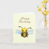 Niedliche Queen Bee Birthday Card Karte (Gelbe Blume)