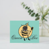 NIEDLICHE QUEEN BEE HORIZONTAL POSTCARD POSTKARTE (Stehend Vorderseite)