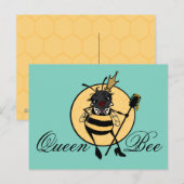 NIEDLICHE QUEEN BEE HORIZONTAL POSTCARD POSTKARTE (Vorne/Hinten)