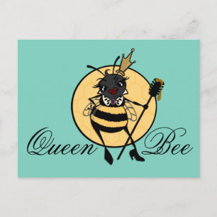 NIEDLICHE QUEEN BEE HORIZONTAL POSTCARD POSTKARTE