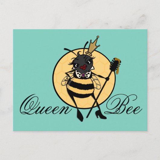 NIEDLICHE QUEEN BEE HORIZONTAL POSTCARD POSTKARTE (Vorderseite)
