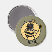 NIEDLICHE QUEEN BEE ROUND MAGNET (Vorderseite/Rückseite)