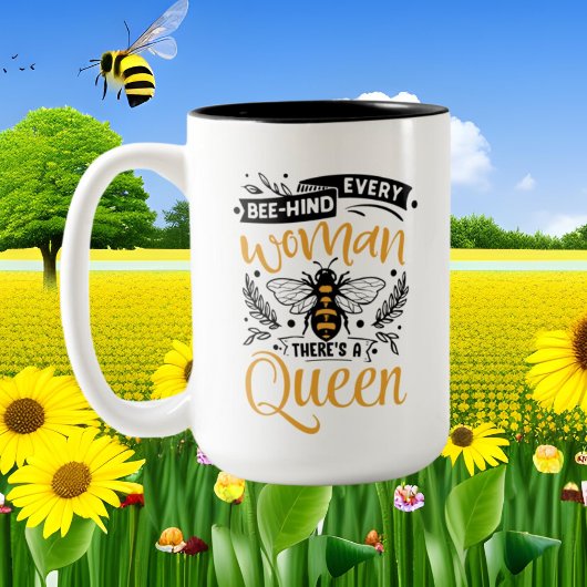 niedliche Queen beword art add monogram Zweifarbige Tasse