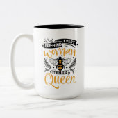niedliche Queen beword art add monogram Zweifarbige Tasse (Links)