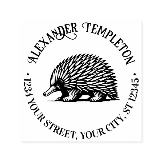 Niedliche QUIDNA Australien Name Rücksendeadresse Permastempel (Design)