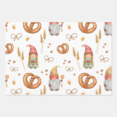 Niedliche Quirky Backferien Weihnachtsgnomen Geschenkpapier Set (Vorderseite)