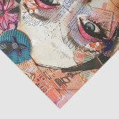 NIEDLICHE QUIRKY BOHO MÄDCHENDEKOUPATION SEIDENPAPIER (Ausschnitt)