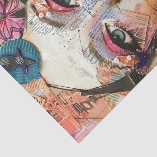 NIEDLICHE QUIRKY BOHO MÄDCHENDEKOUPATION SEIDENPAPIER (Ausschnitt)