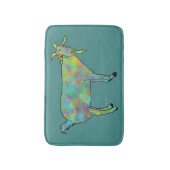 Niedliche Quirky Goat Colorful Funny Funny Girl Badematte (Vorderseite Vertikal)