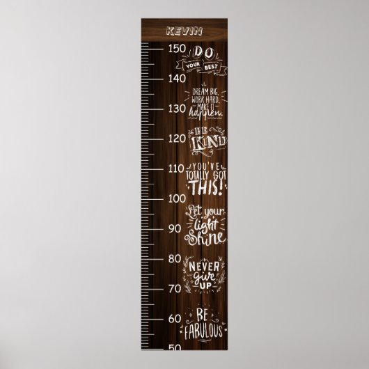 Niedliche Quotes Wachstumstabelle Poster (Vorne)