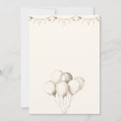 Niedliche Rabbit Boho Babydusche Einladung (Rückseite)