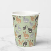 Niedliche Rabbit-Stoßfänger, Spezifische Spezies f Pappbecher (Rückseite)