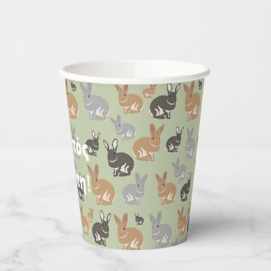 Niedliche Rabbit-Stoßfänger, Spezifische Spezies f Pappbecher (Links)