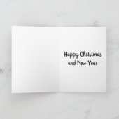 Niedliche Rabbit Weihnachtskarte Karte (Innenseite)