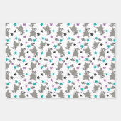 Niedliche Raccoon-Muster Geschenkpapier Set (Vorderseite 2)