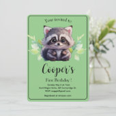 Niedliche Raccoon-Waldtiere Waldfreunde (Stehend Vorderseite)