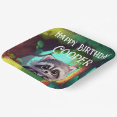 Niedliche Raccoon-Waldtiere Waldfreunde Pappteller (Gewinkelt)