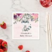 Niedliche Raccoon Wasserfarbenflorentücher Dusche Serviette (Beispiel)