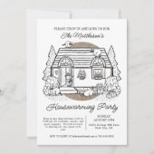 Niedliche Raccoons fallen im Party der Haushaltser Einladung (Vorderseite)