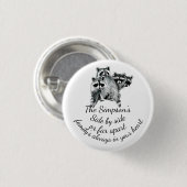 Niedliche Raccoons für Familien immer in Ihrem Her Button (Vorne & Hinten)