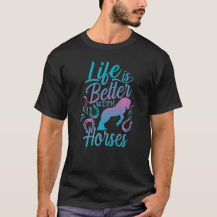 Niedliche Racing Racing Reittour Tiergras Pferderü T-Shirt