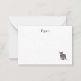 Niedliche Racoon-Karte Mitteilungskarte