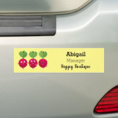Niedliche Radieschen singend Trio Cartoon Gemüse Autoaufkleber (Auf Auto)