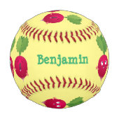 Niedliche Radieschen singend Trio Cartoon Gemüse Baseball (Vorderseite)