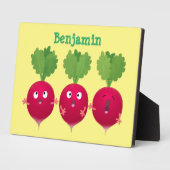 Niedliche Radieschen singend Trio Cartoon Gemüse Fotoplatte (Seite)