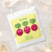 Niedliche Radieschen singend Trio Cartoon Gemüse Geschenktütchen (Ausgeschnitten)