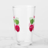 Niedliche Radieschen singend Trio Cartoon Gemüse Glas (Links)
