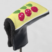 Niedliche Radieschen singend Trio Cartoon Gemüse Golf Headcover (3/4 Vorderseite)