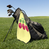Niedliche Radieschen singend Trio Cartoon Gemüse Golfhandtuch (Gras)